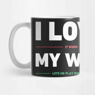I Love My Wife | Funny Bocce Ball Design Mug
